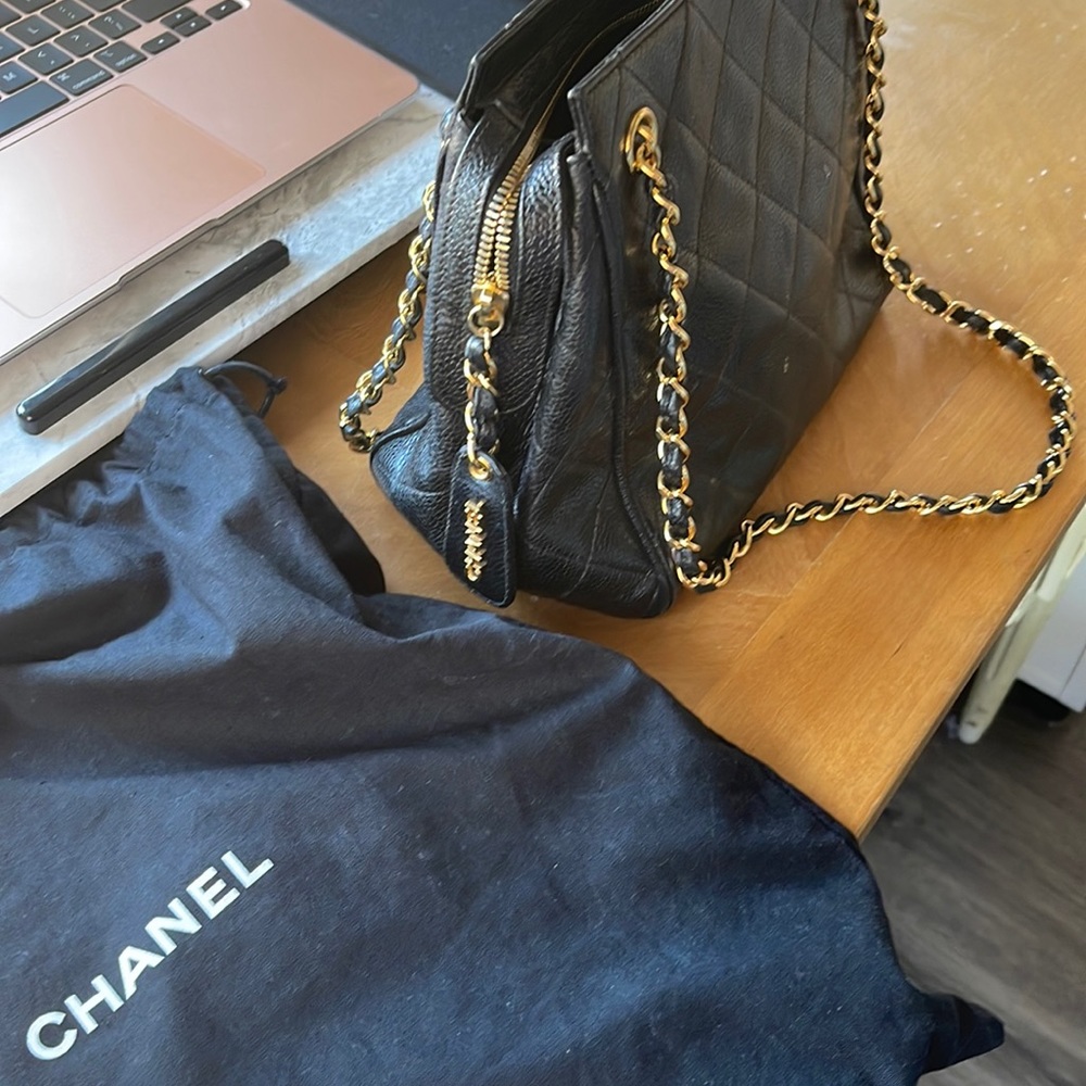 Chanel lambskin bag with dustbag